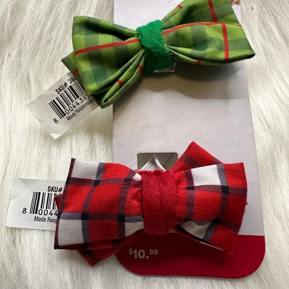 🩷5/$10 Festive Pet Hairbows - Red and Green